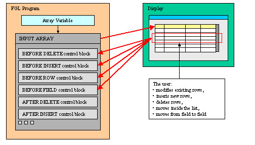 INPUT ARRAY instruction diagram