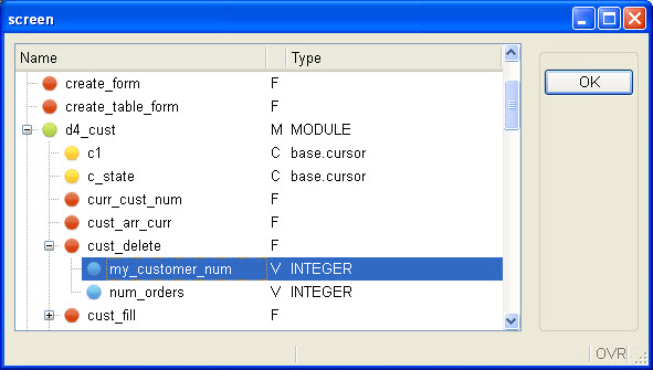 Tree view with additional columns screenshot