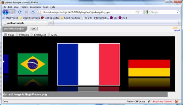 PictureFlow style screenshot