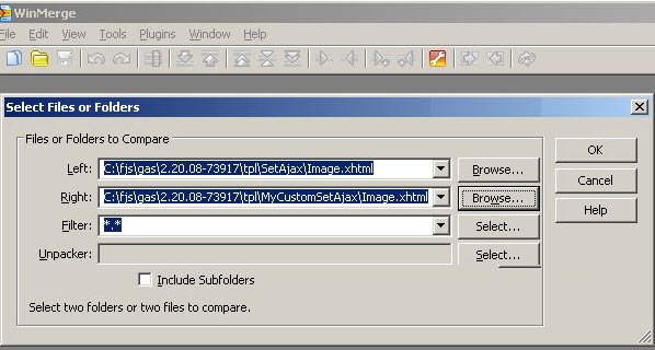 WinMerge screenshot