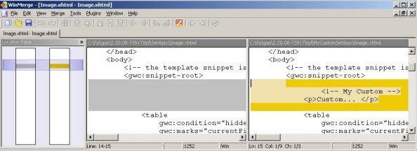WinMerge screenshot