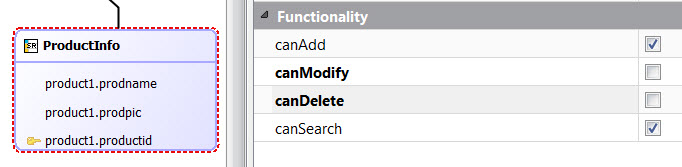 Setting the record Functionality properties