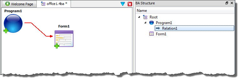 This figure is a screenshot of a relationship being defined between the Program and the Module.